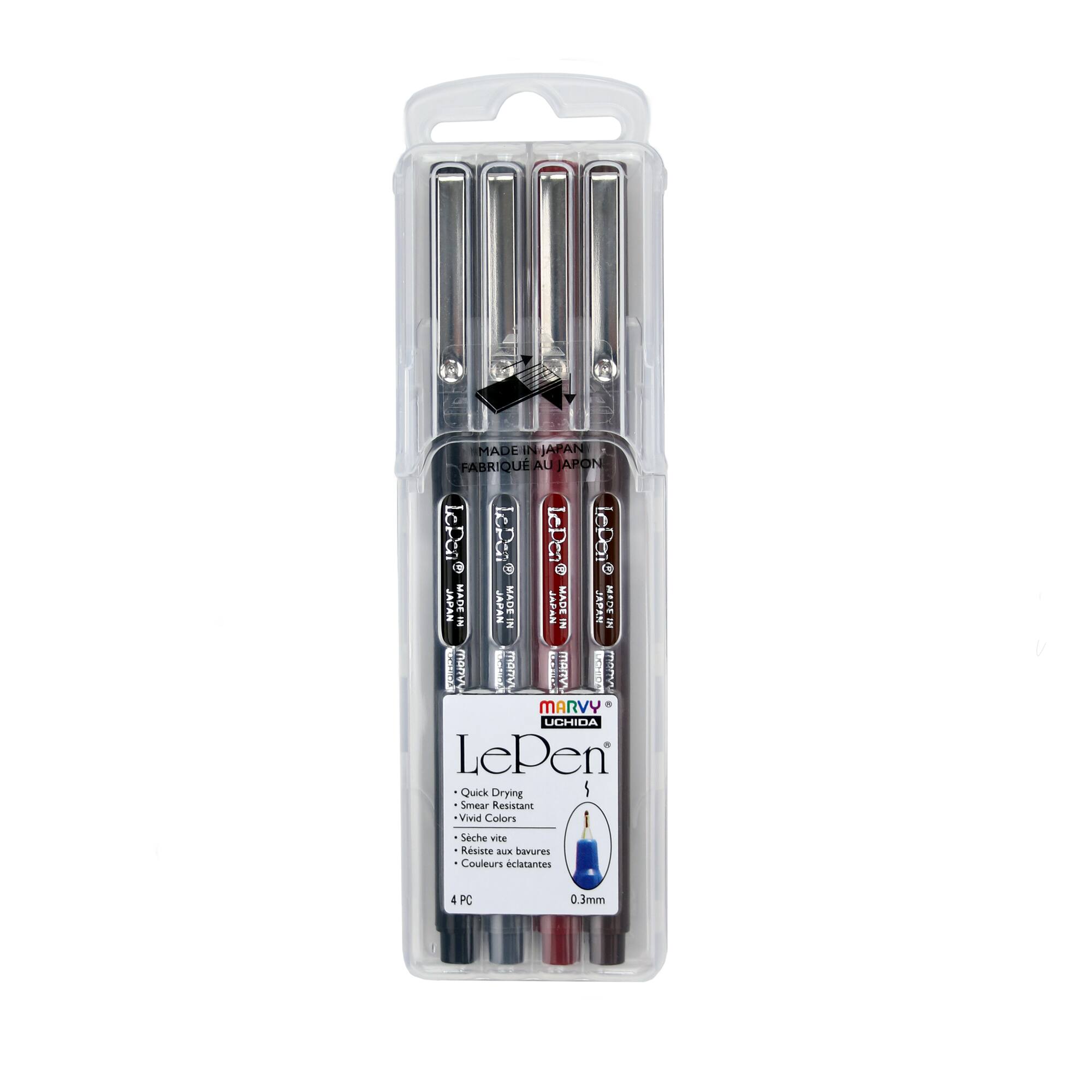 Marvy® Uchida LePen® Extra Fine 4 Dark Pen Set